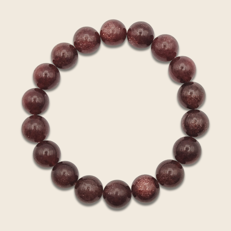 Cherry Red Strawberry Quartz Bracelet